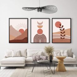 Boho Landscape Sun & Moon