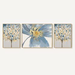 Fleurs d’or, set of 3 Panel