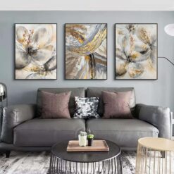 Gold Brush Flower, Set of 3