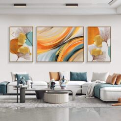 Golden Ginkgo Leaf, Set de 3 impressions