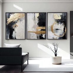 Neutral Minimalist Oil Painting, Set of 3