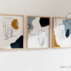 Dental Pictures Set Blue