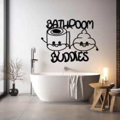 Décoration murale drôle de salle de bain