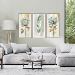 Abstract flowers feather