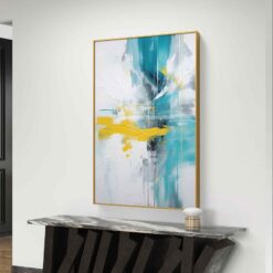 Décoration murale abstraite bleu ciel