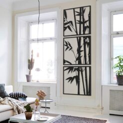 Metal+Bamboo+Tree+Wall+Art+Set+ +3+Piece 2