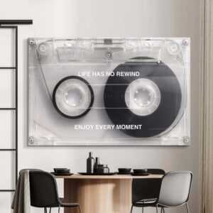 life has no rewind cassette tape wall art uber decor 1.webp
