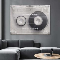life has no rewind cassette tape wall art uber decor 2.webp