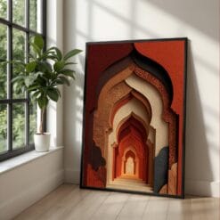 Toile Arche Mauresque,Art Mural Marocain