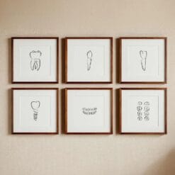 Décoration D'art Mural Dentiste Lot de 6